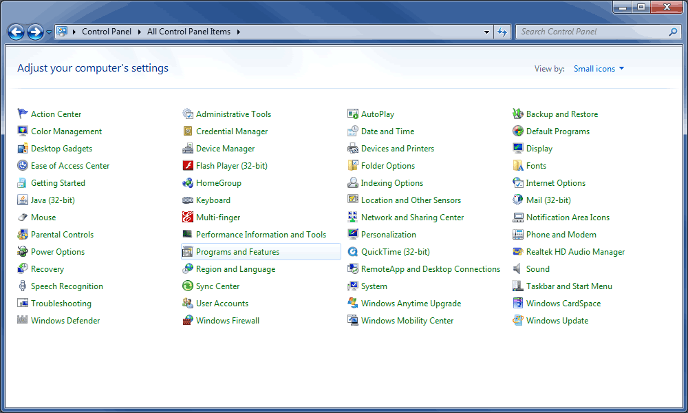 Uninstall Programs From Computer