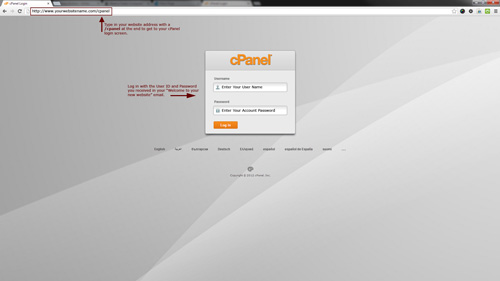 Figure 1: Finding your cPanel.