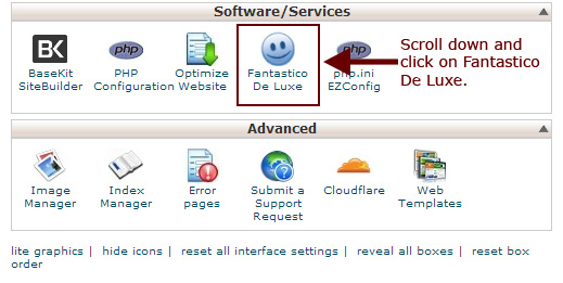 Figure 3: Fantastico De Luxe - Your software installation tool.